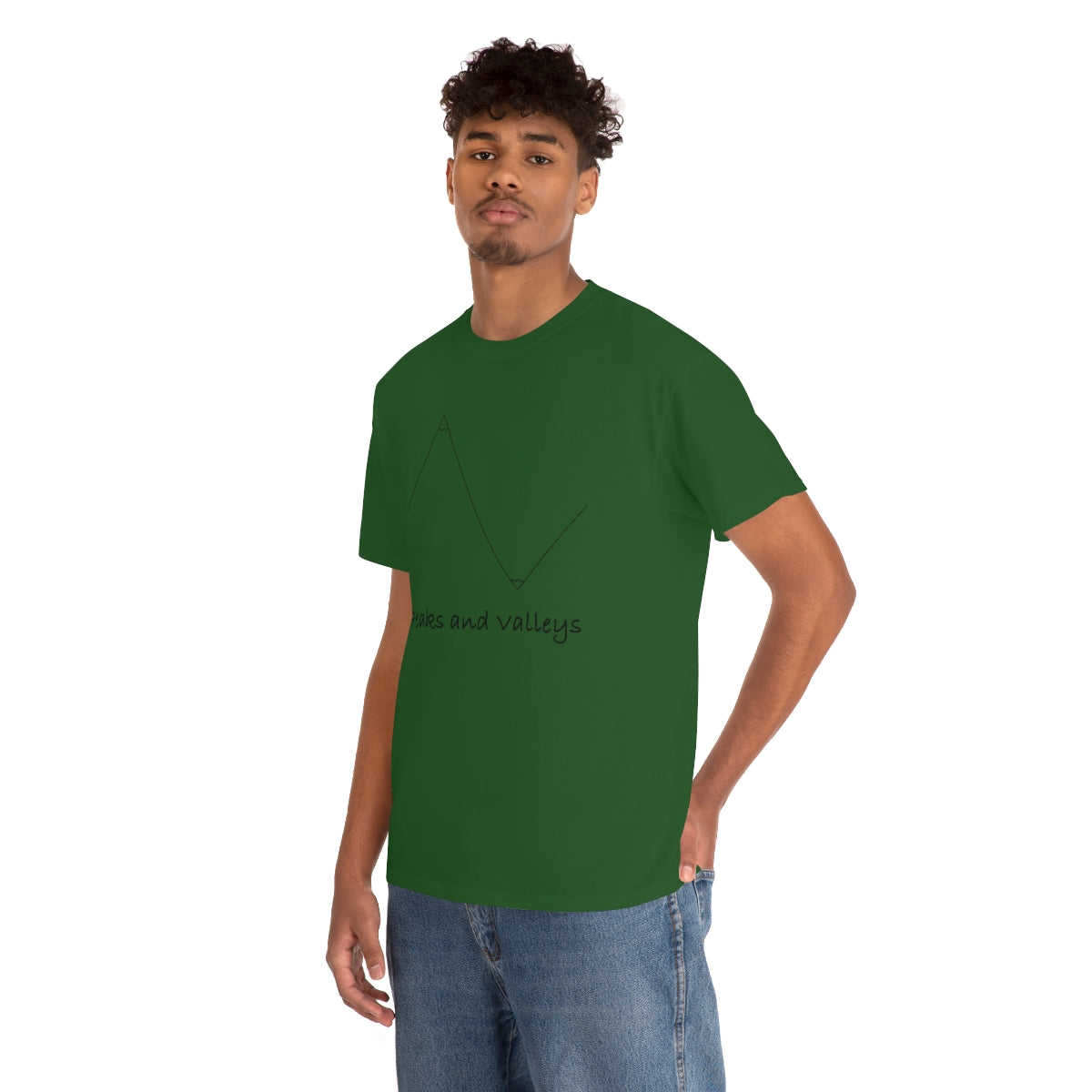 Peaks And Valleys Unisex Heavy Cotton Tee