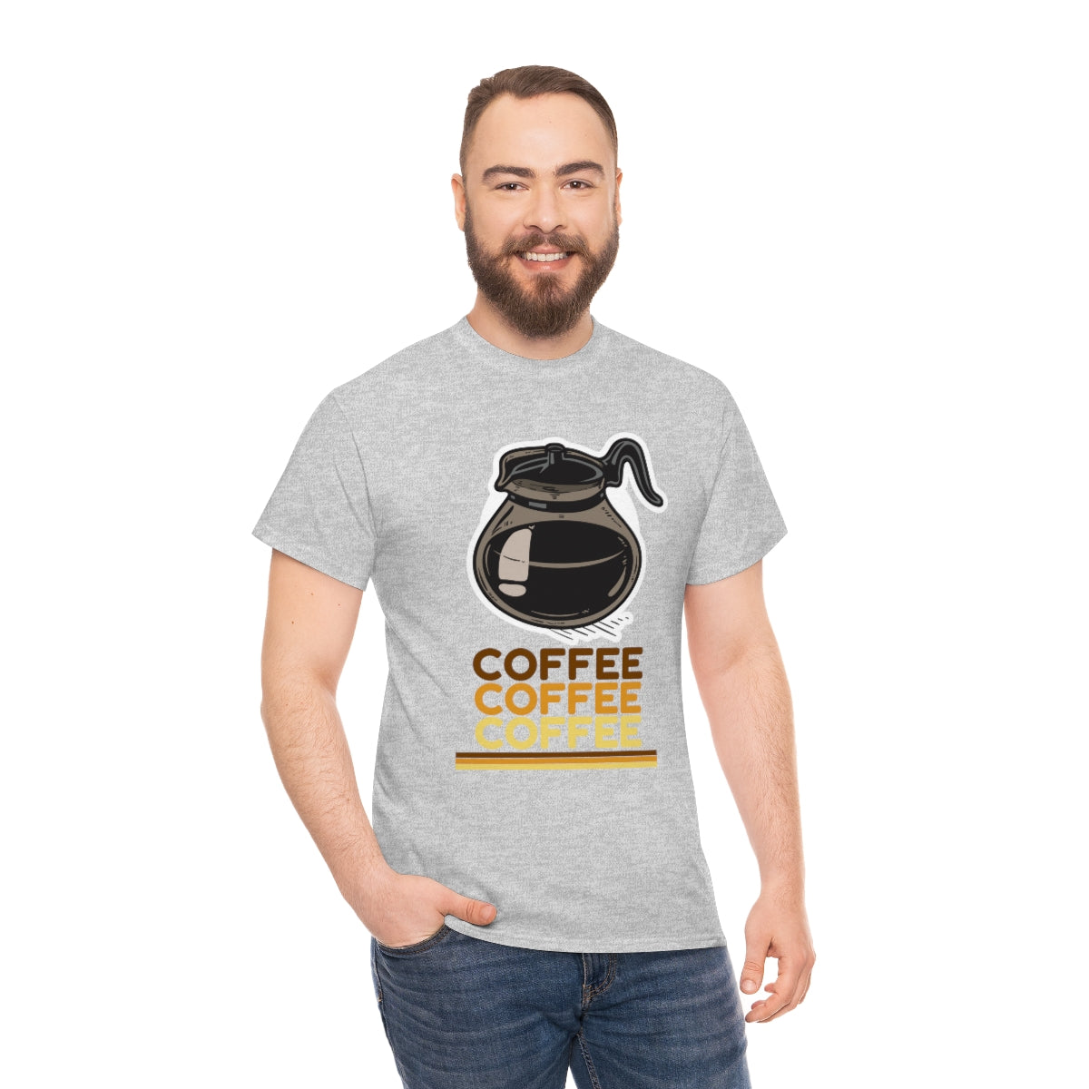 Coffee Coffee Coffee Unisex Heavy Cotton Tee