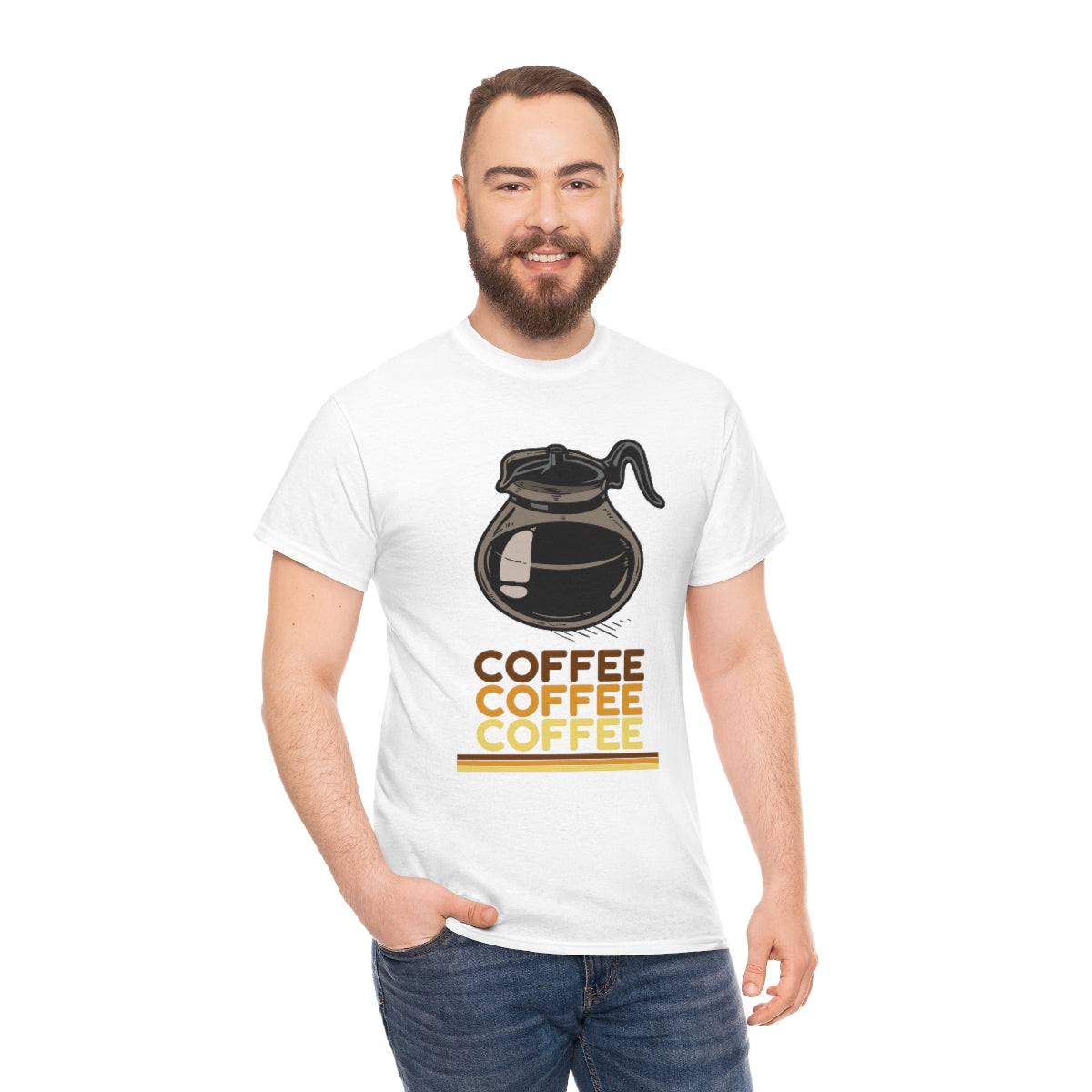 Coffee Coffee Coffee Unisex Heavy Cotton Tee
