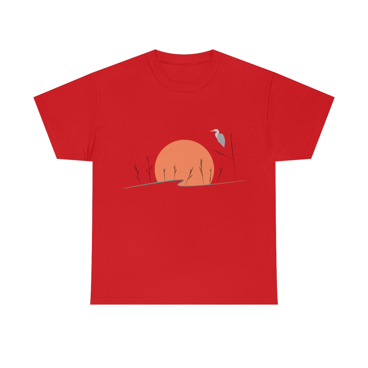 Tranquil Crane Unisex Heavy Cotton Tee