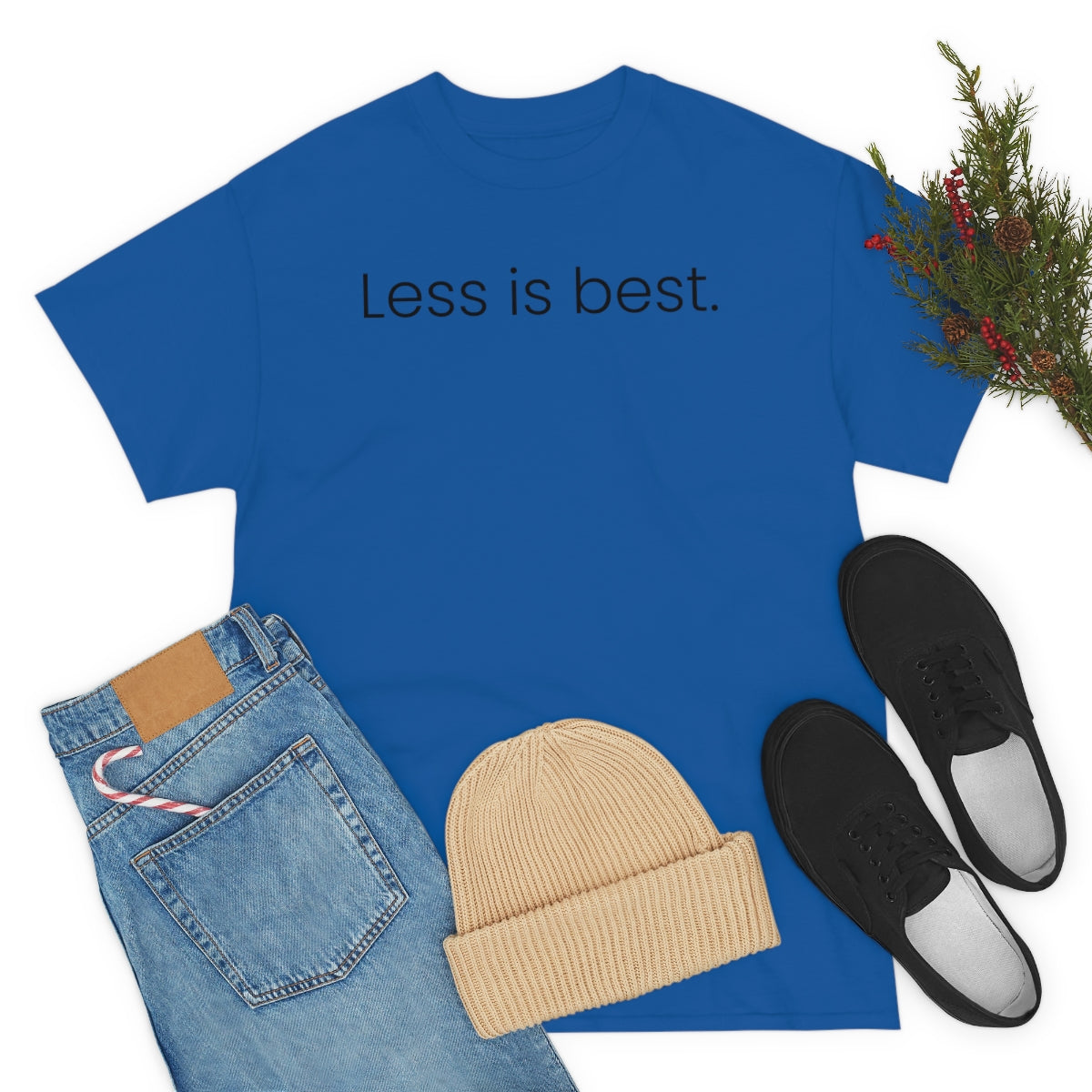 Less is Best Simple Unisex Heavy Cotton Tee