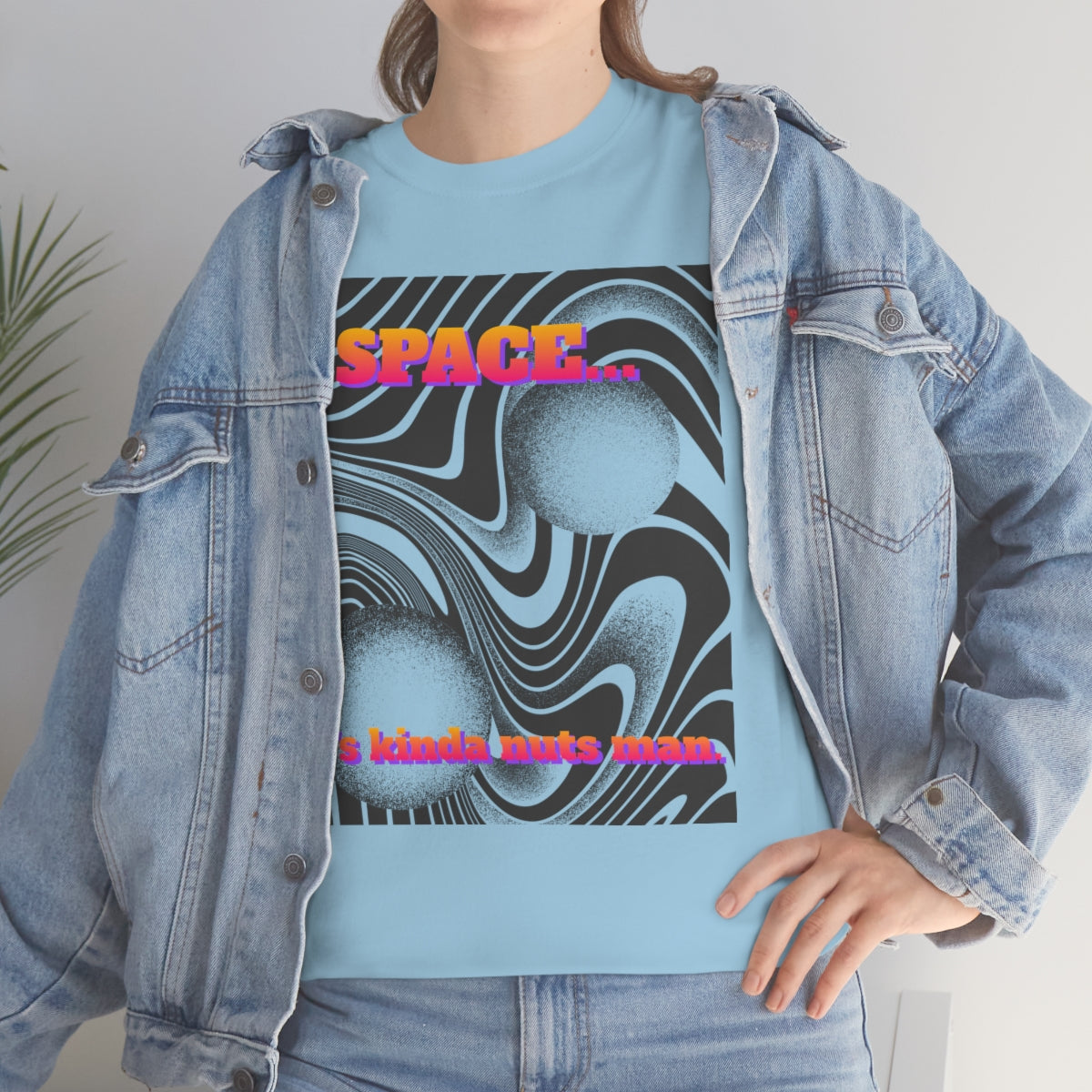 Space... It's Kinda Nuts Man Unisex Heavy Cotton Tee