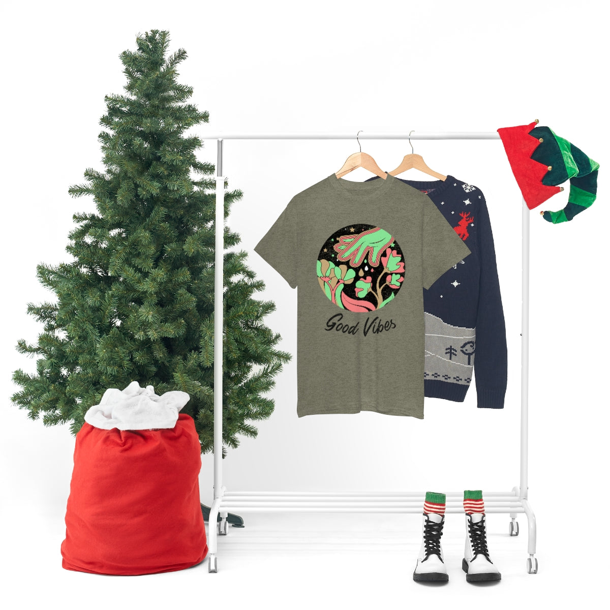 Good Vibes Trippy Unisex Heavy Cotton Tee