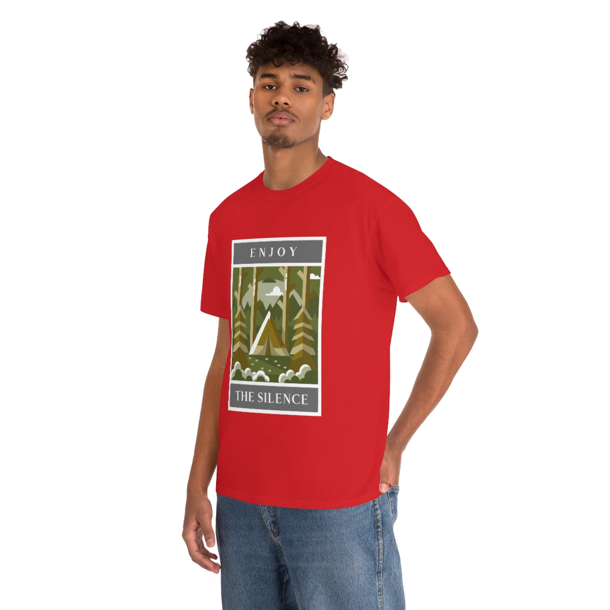 Enjoy the Silence Camping Unisex Heavy Cotton Tee