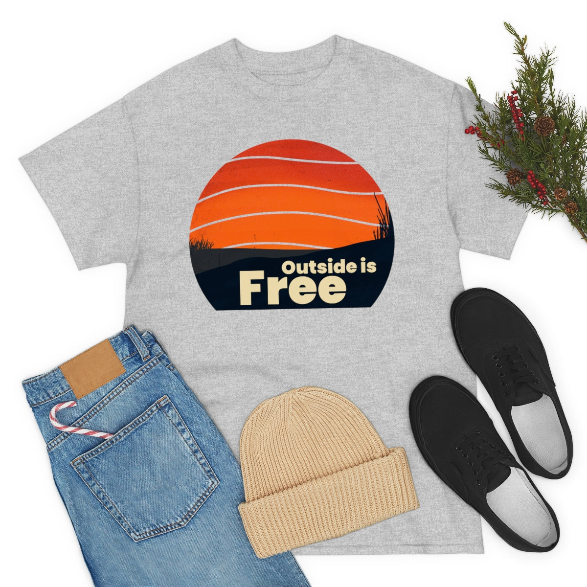 Outside is Free Unisex Heavy Cotton Tee