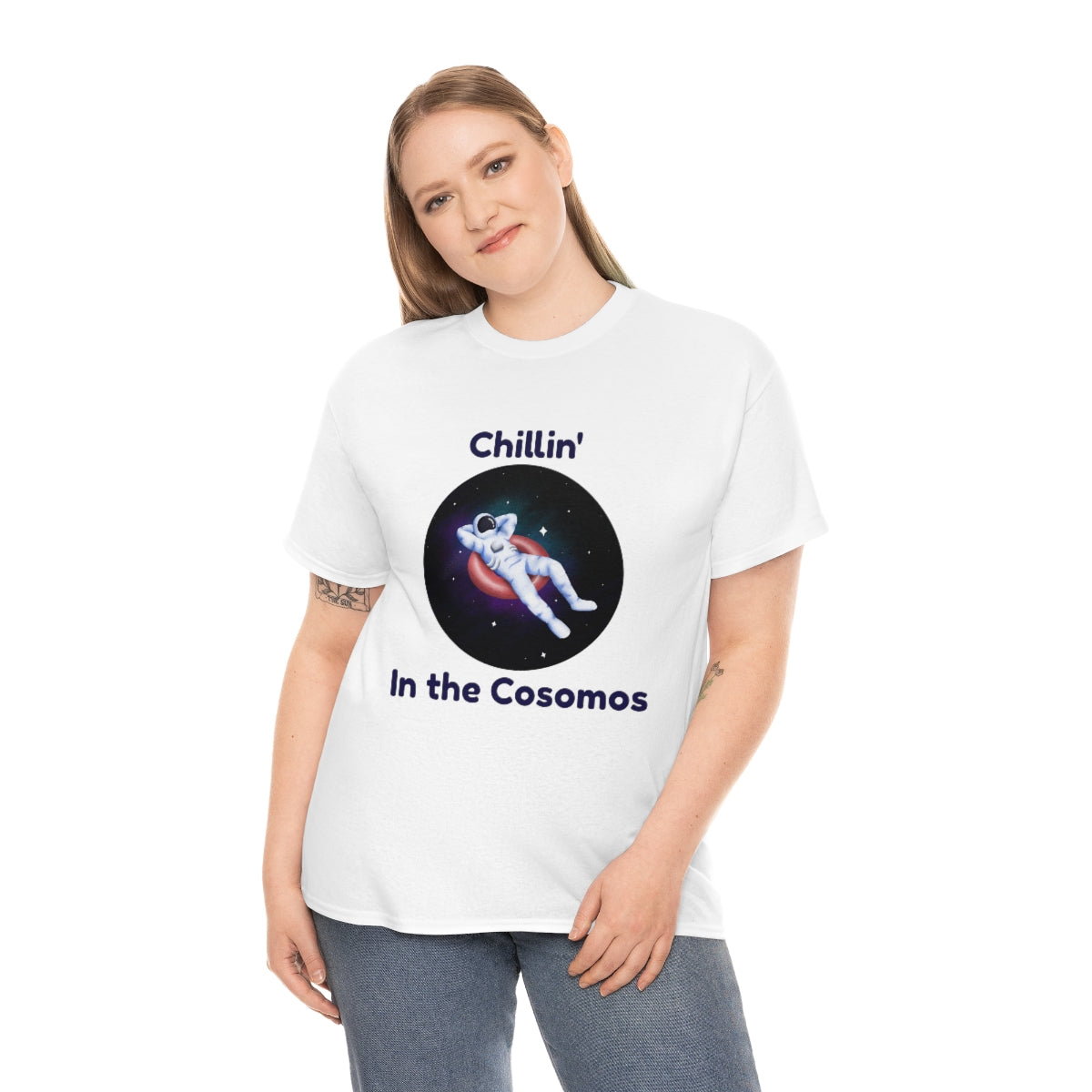 Chill Space Cosmos Astronaut Unisex Heavy Cotton Tee