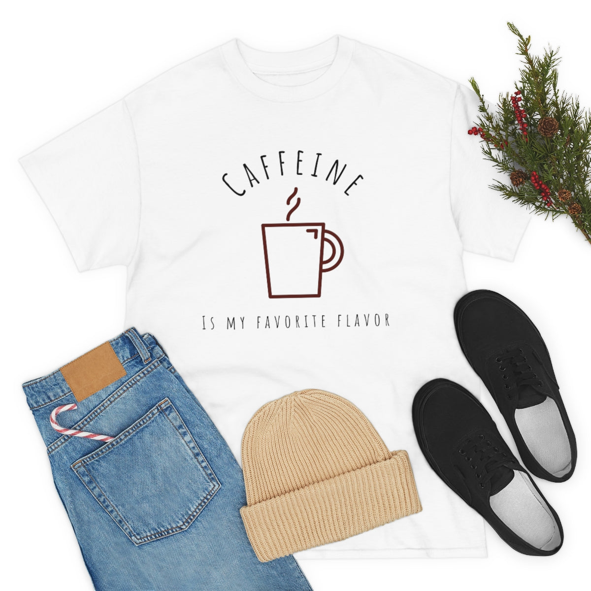 Caffeine is My Favorite Flavor Unisex Heavy Cotton Tee