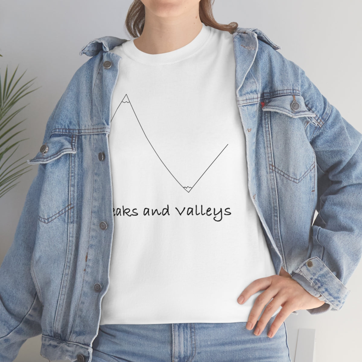 Peaks And Valleys Unisex Heavy Cotton Tee