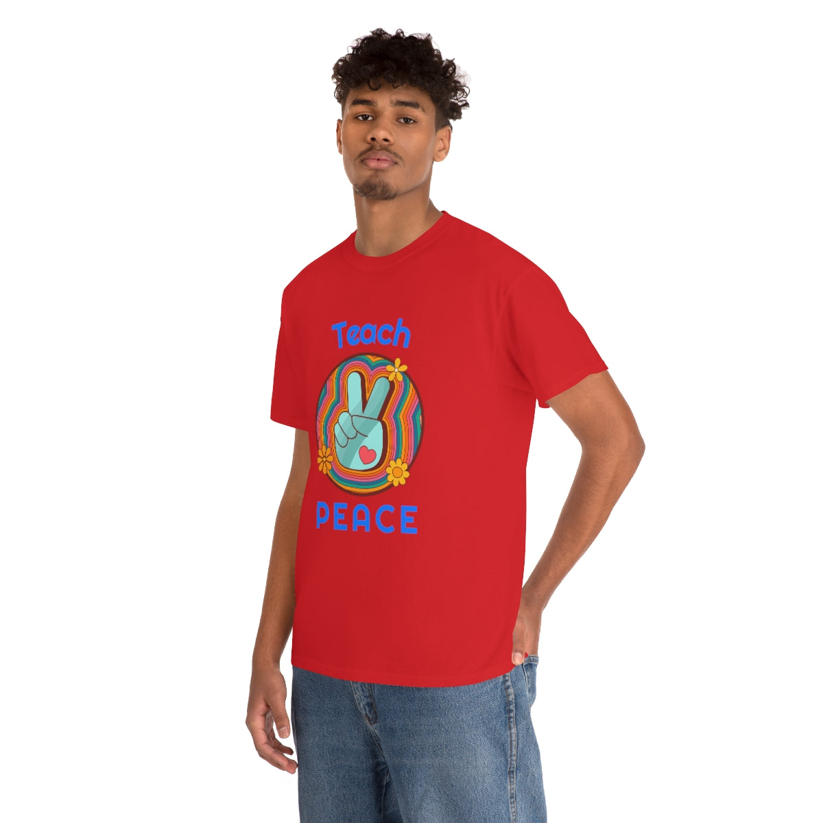 Teach Peace Unisex Heavy Cotton Tee