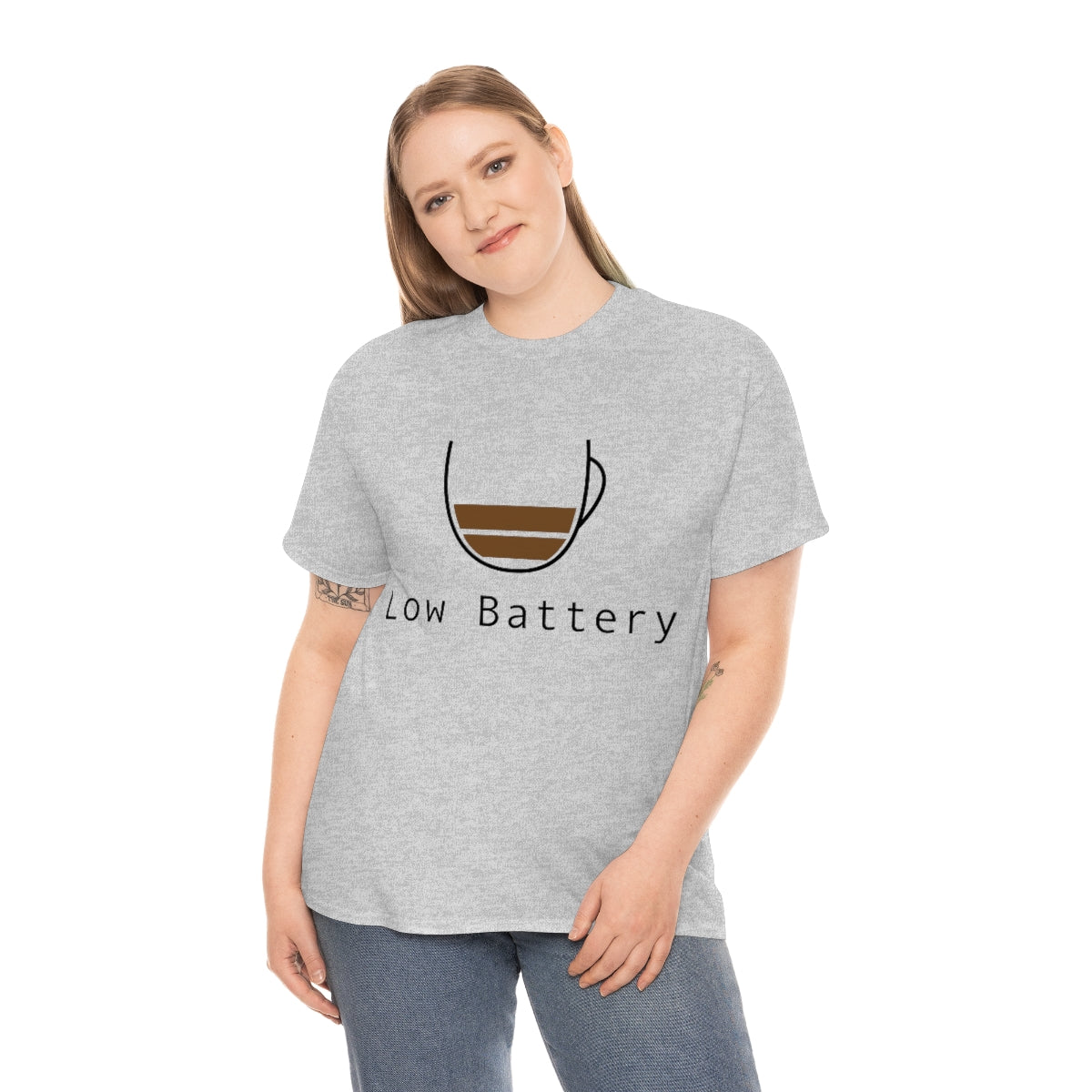 Low Battery Coffee Mug Unisex Heavy Cotton Tee