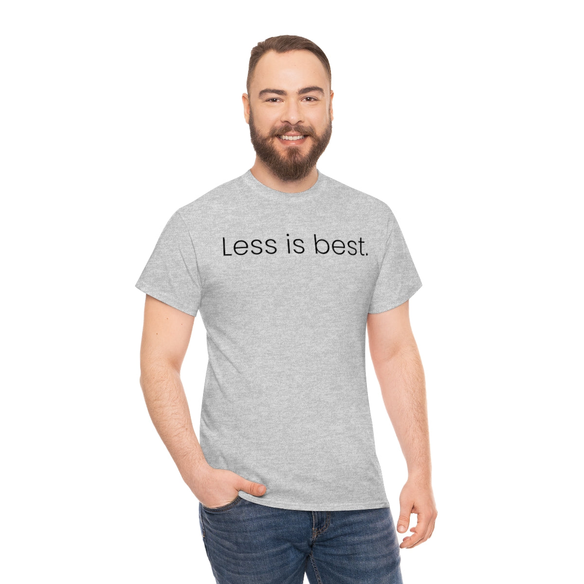Less is Best Simple Unisex Heavy Cotton Tee