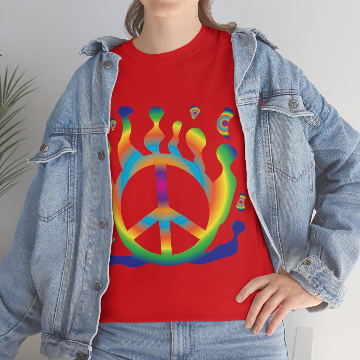 Peace Sign Float Away Unisex Heavy Cotton Tee