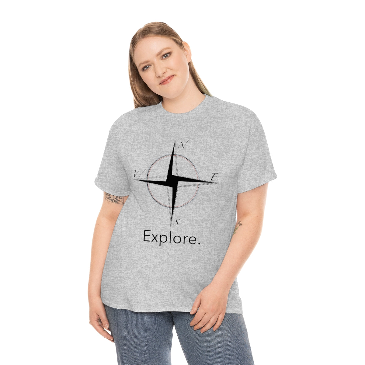 Explore Compass Unisex Heavy Cotton Tee