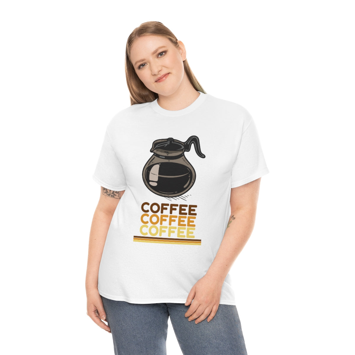Coffee Coffee Coffee Unisex Heavy Cotton Tee
