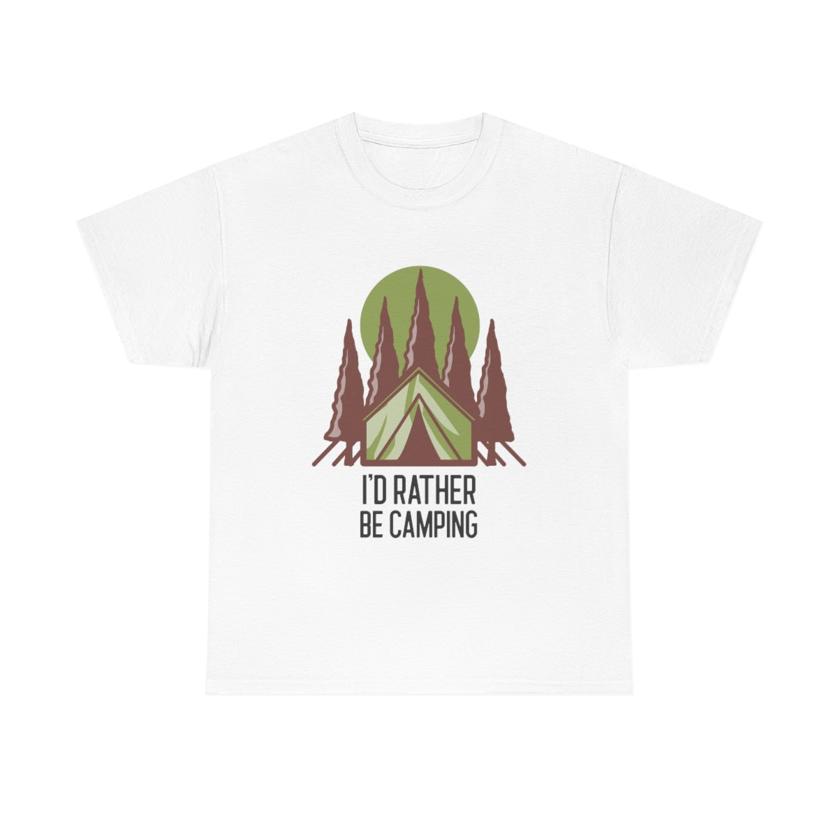 I'd Rather Be Camping Unisex Heavy Cotton Tee