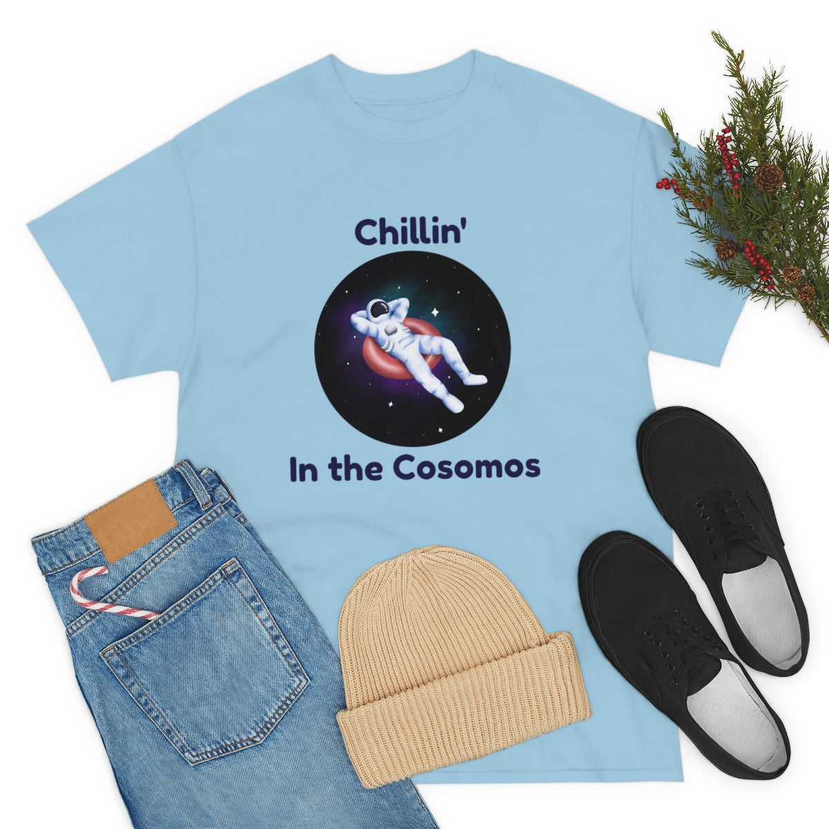 Chill Space Cosmos Astronaut Unisex Heavy Cotton Tee