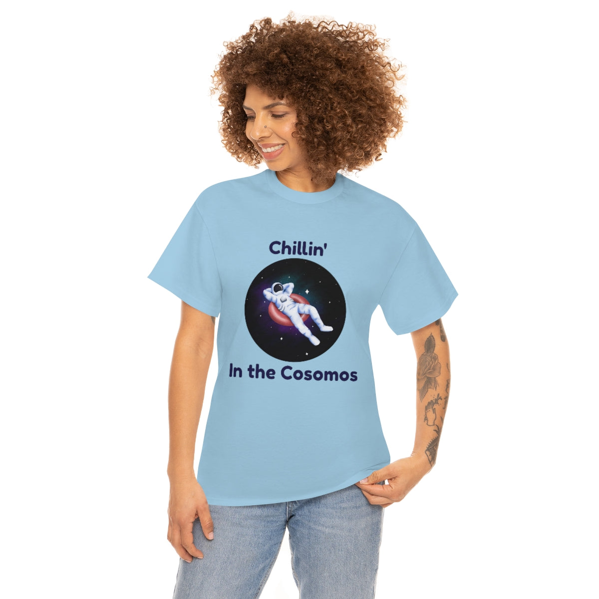 Chill Space Cosmos Astronaut Unisex Heavy Cotton Tee