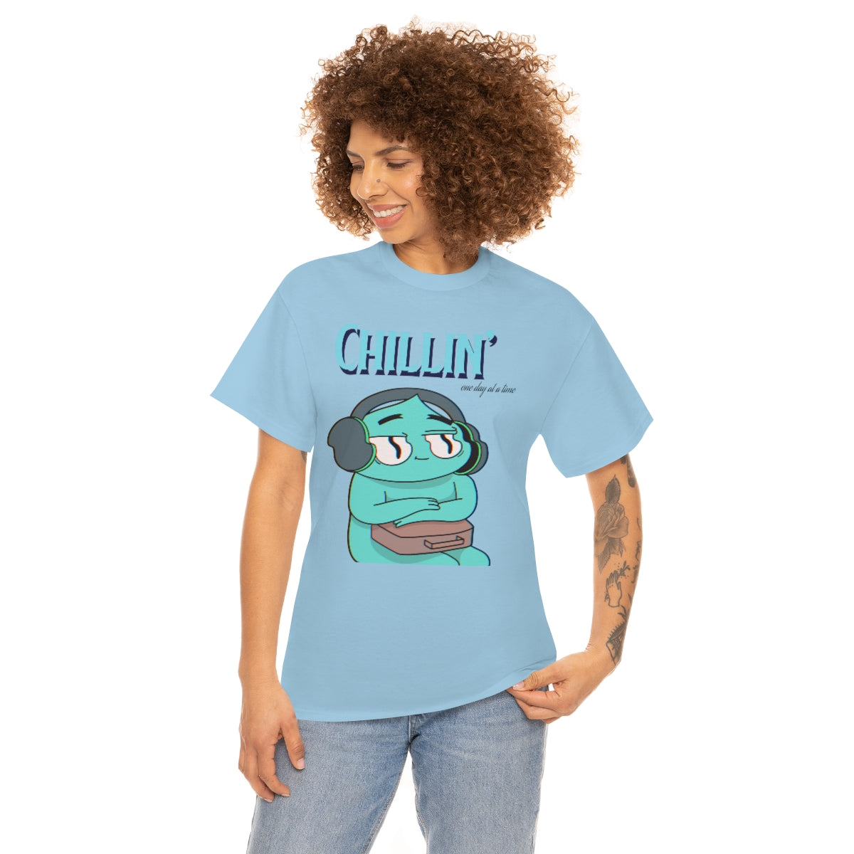 Chill Wavy Blue Dude Unisex Heavy Cotton Tee