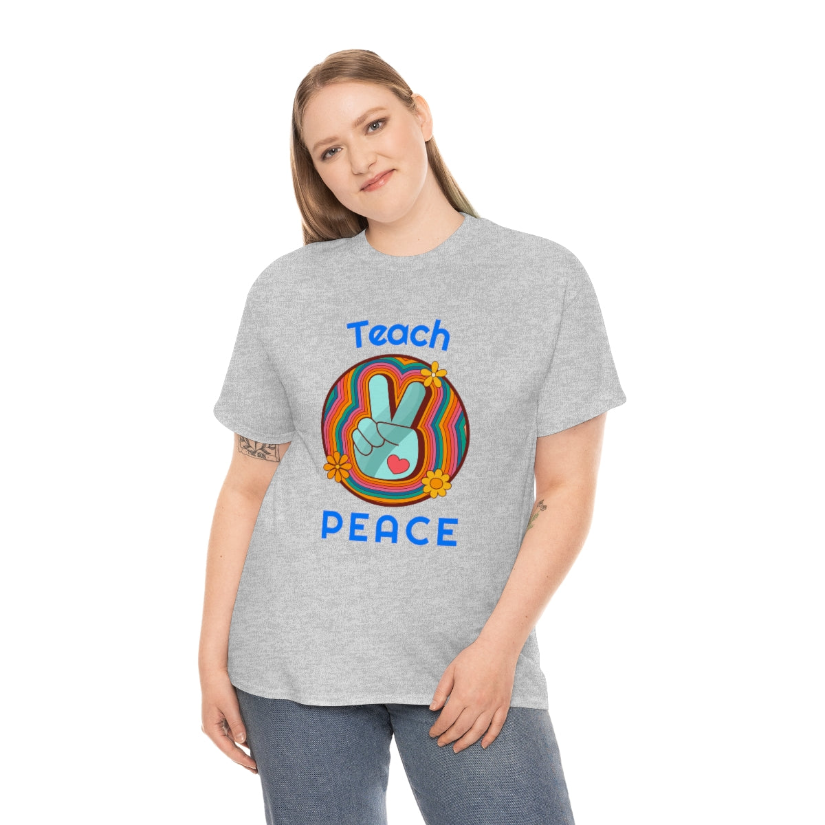 Teach Peace Unisex Heavy Cotton Tee