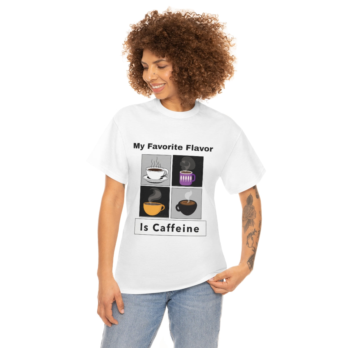 Caffeine Coffee Mugs Unisex Heavy Cotton Tee