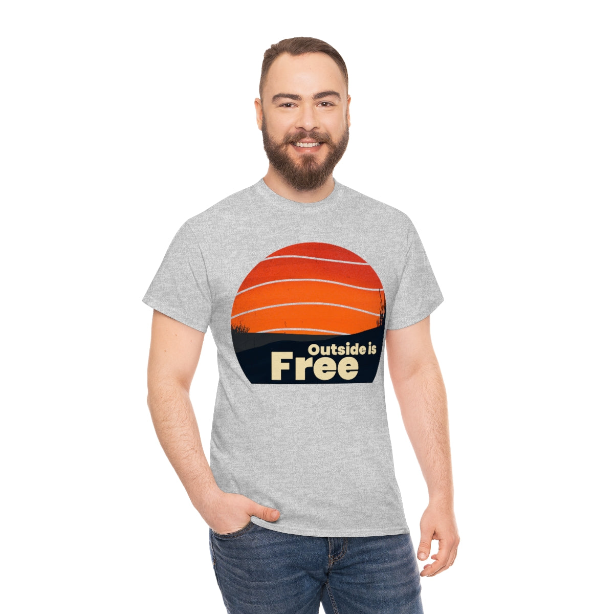 Outside is Free Unisex Heavy Cotton Tee