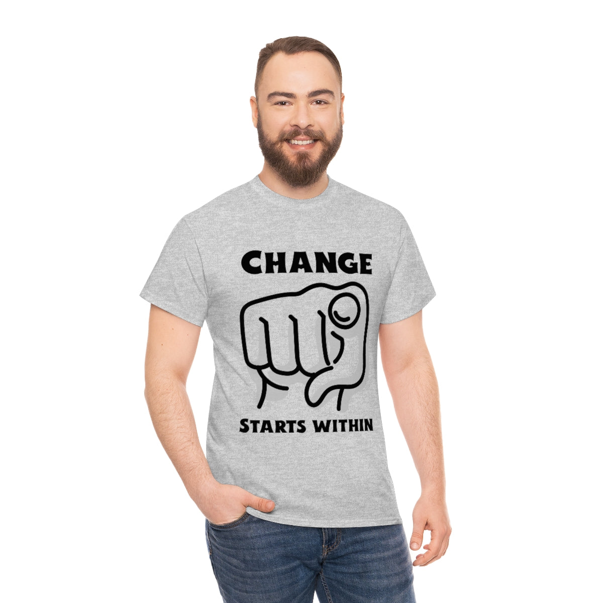 Change Starts Within Fist Unisex Heavy Cotton Tee