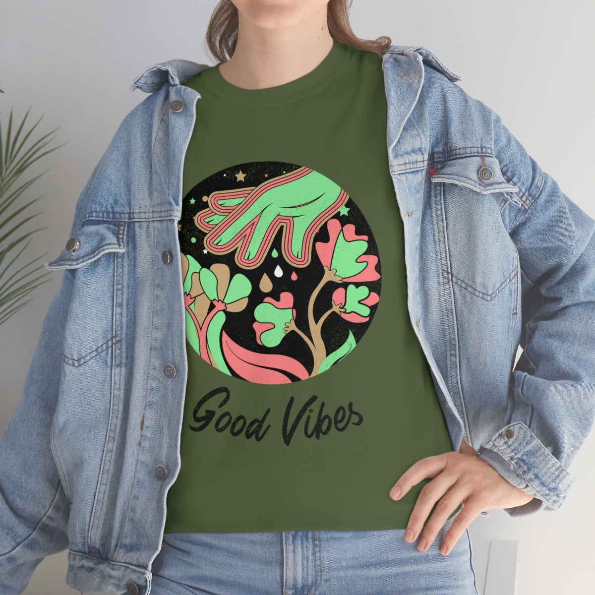 Good Vibes Trippy Unisex Heavy Cotton Tee