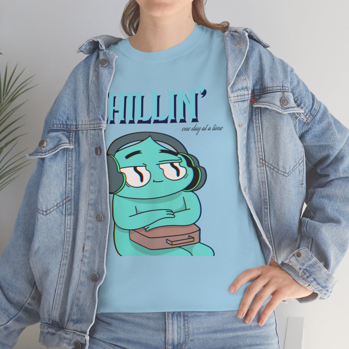 Chill Wavy Blue Dude Unisex Heavy Cotton Tee