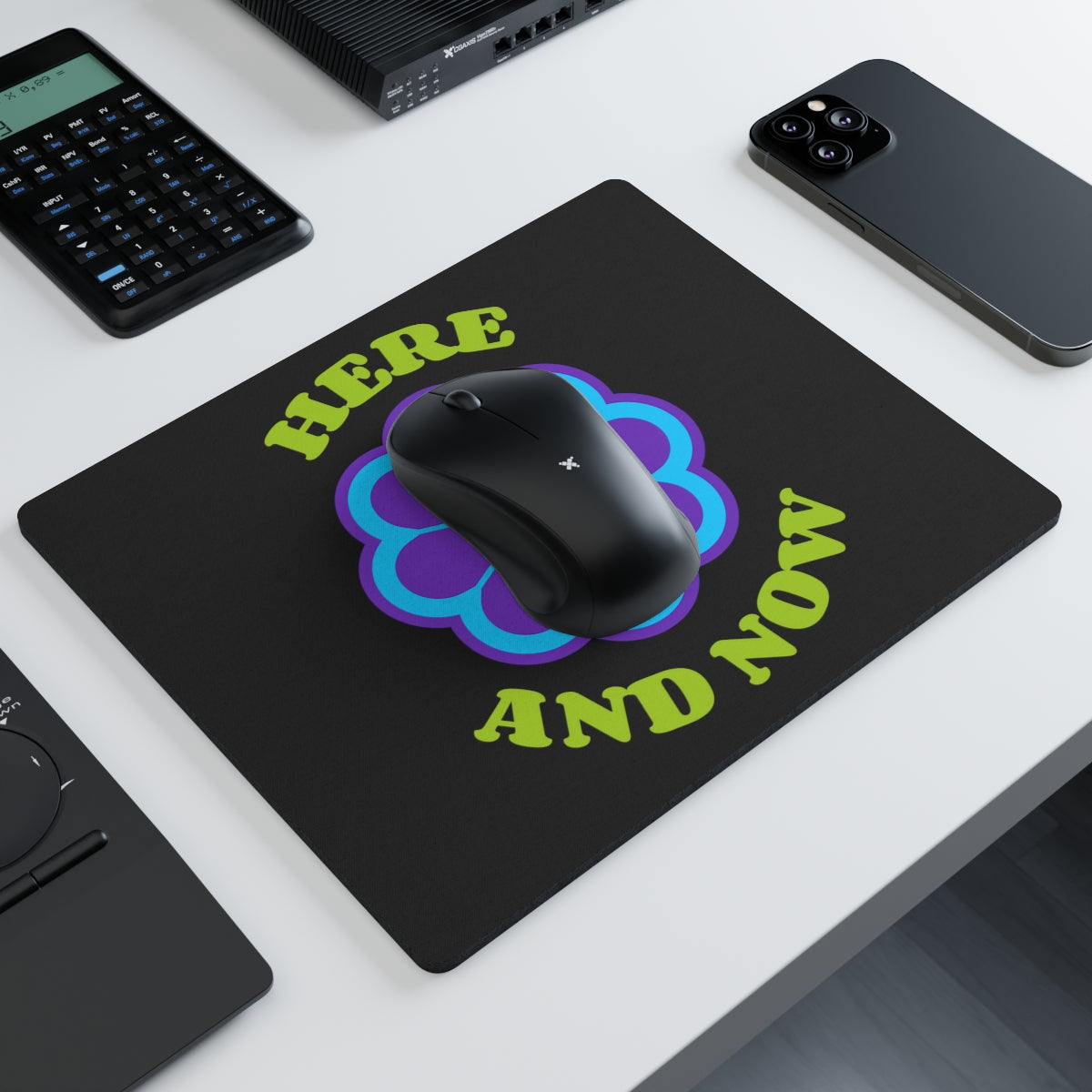 Here and Now Flower Rectangular Mouse Pad