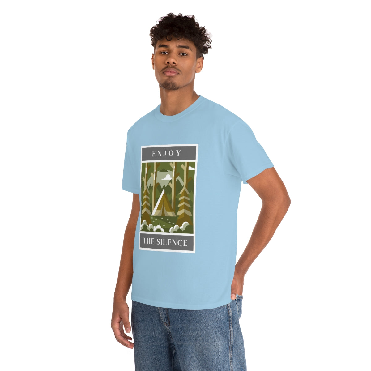 Enjoy the Silence Camping Unisex Heavy Cotton Tee