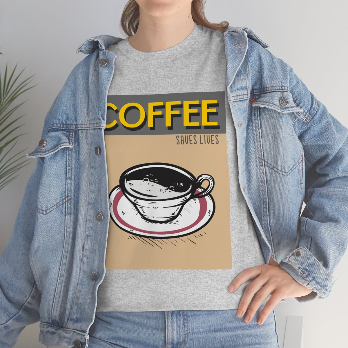 Coffee Saves Lives Unisex Heavy Cotton Tee