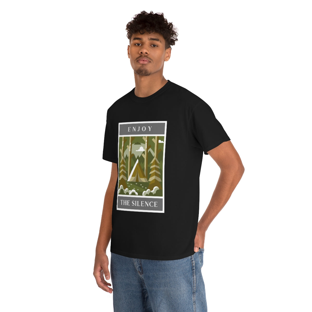 Enjoy the Silence Camping Unisex Heavy Cotton Tee