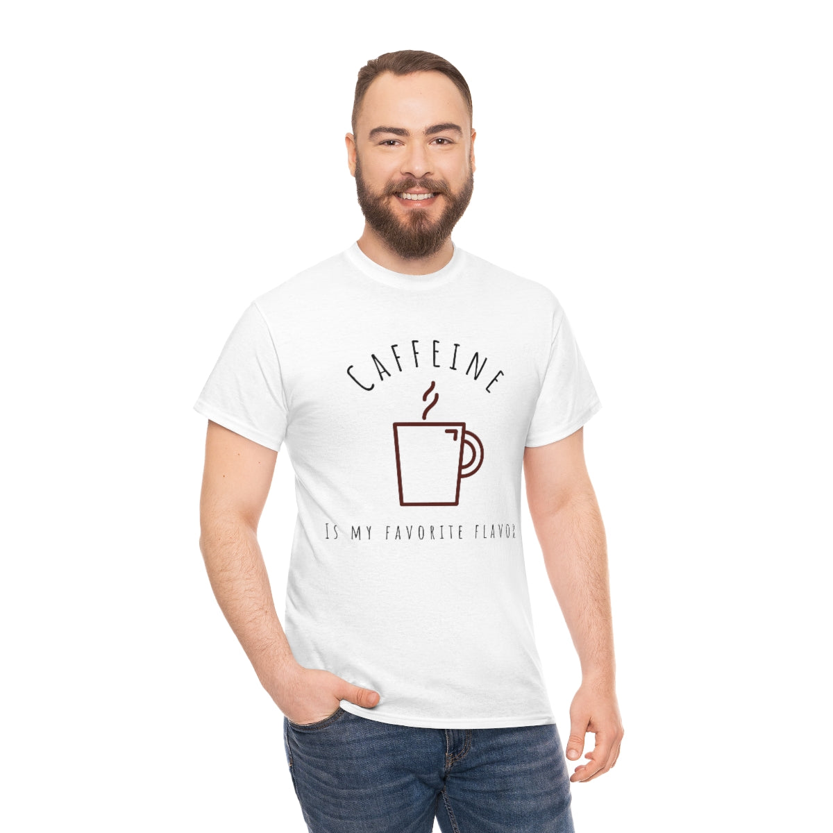 Caffeine is My Favorite Flavor Unisex Heavy Cotton Tee