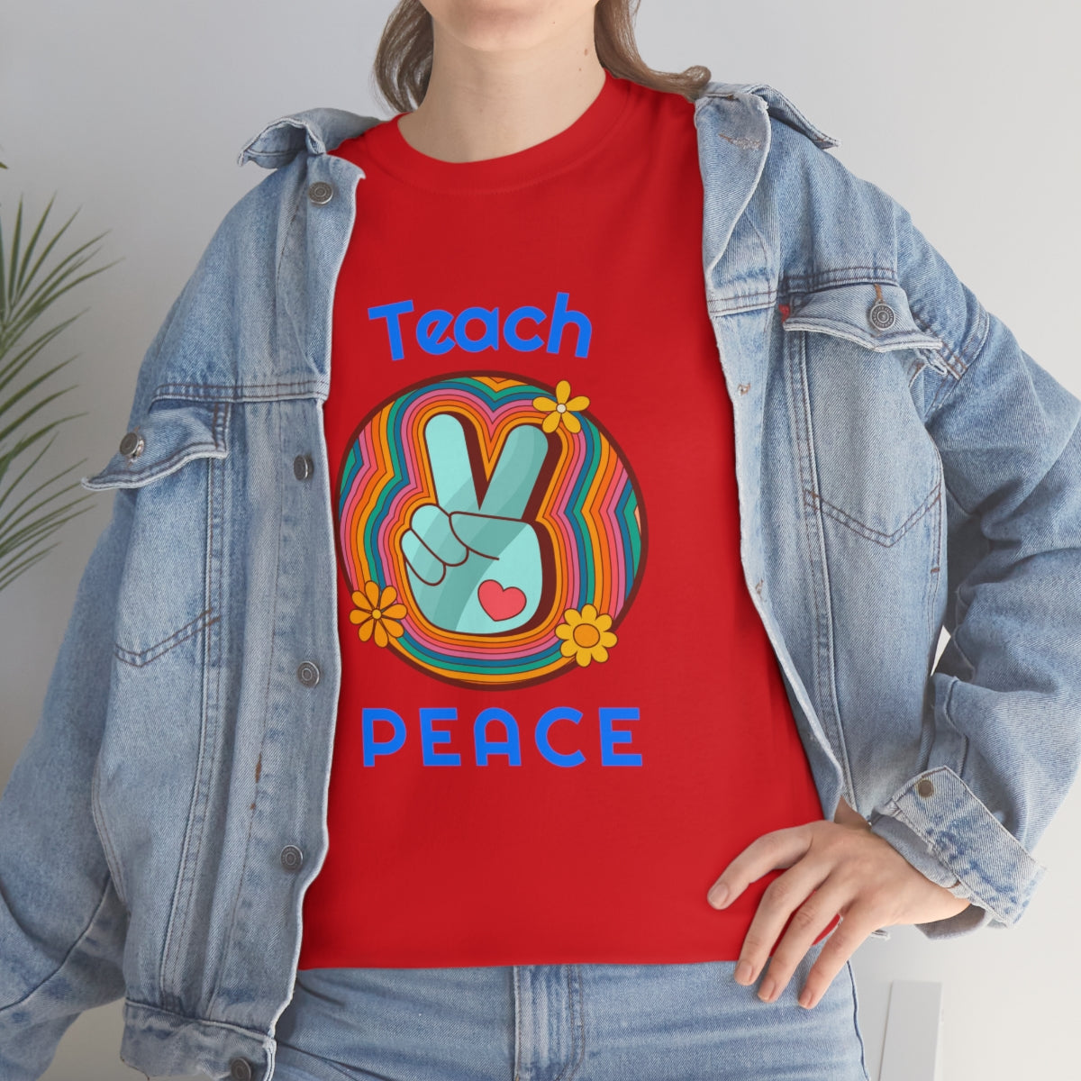 Teach Peace Unisex Heavy Cotton Tee