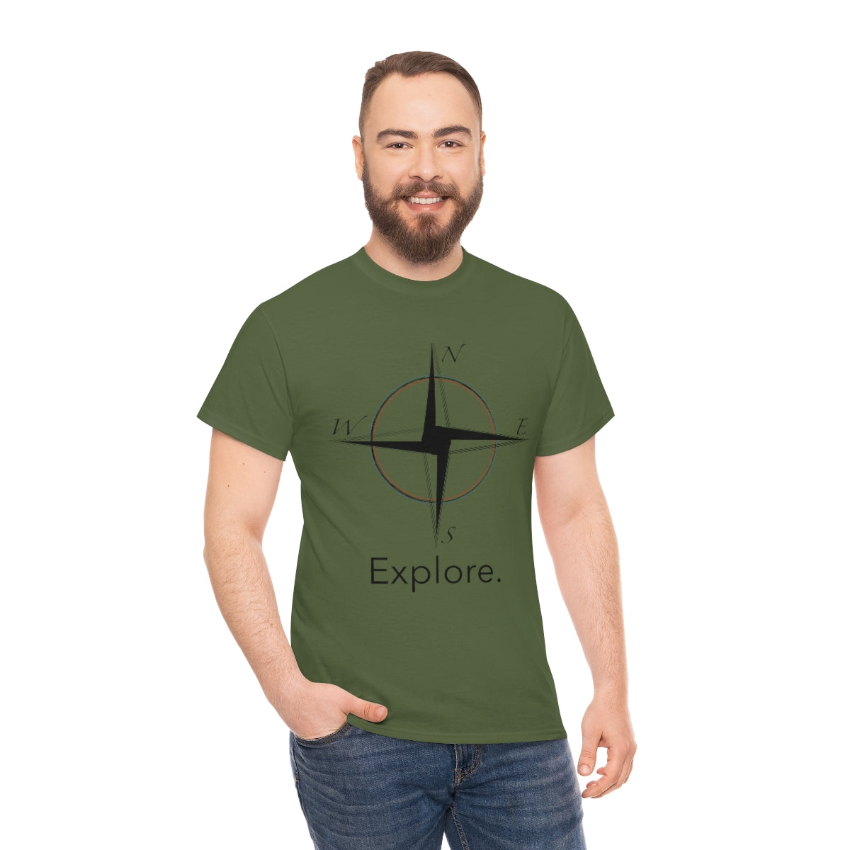 Explore Compass Unisex Heavy Cotton Tee