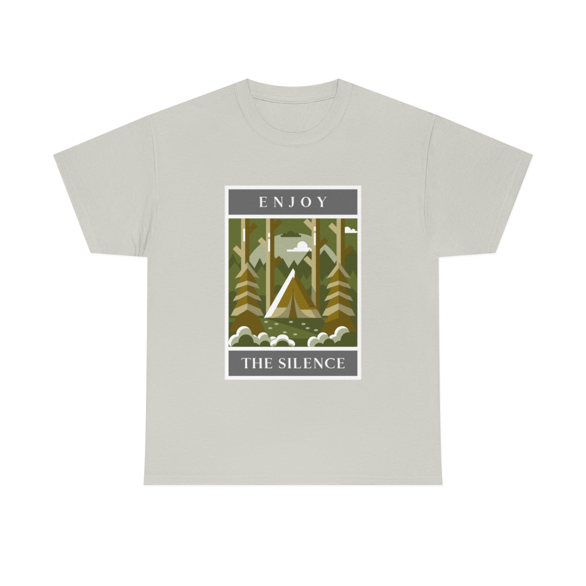 Enjoy the Silence Camping Unisex Heavy Cotton Tee