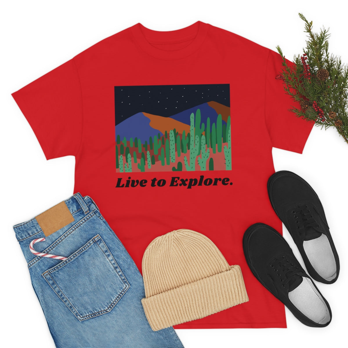 Live to Explore Unisex Heavy Cotton Tee