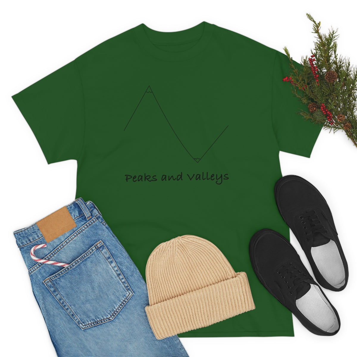 Peaks And Valleys Unisex Heavy Cotton Tee