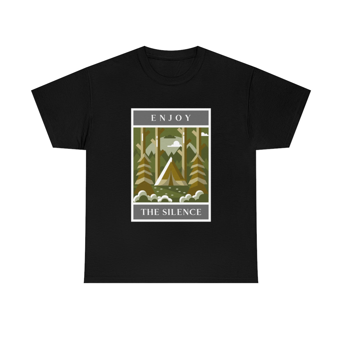 Enjoy the Silence Camping Unisex Heavy Cotton Tee