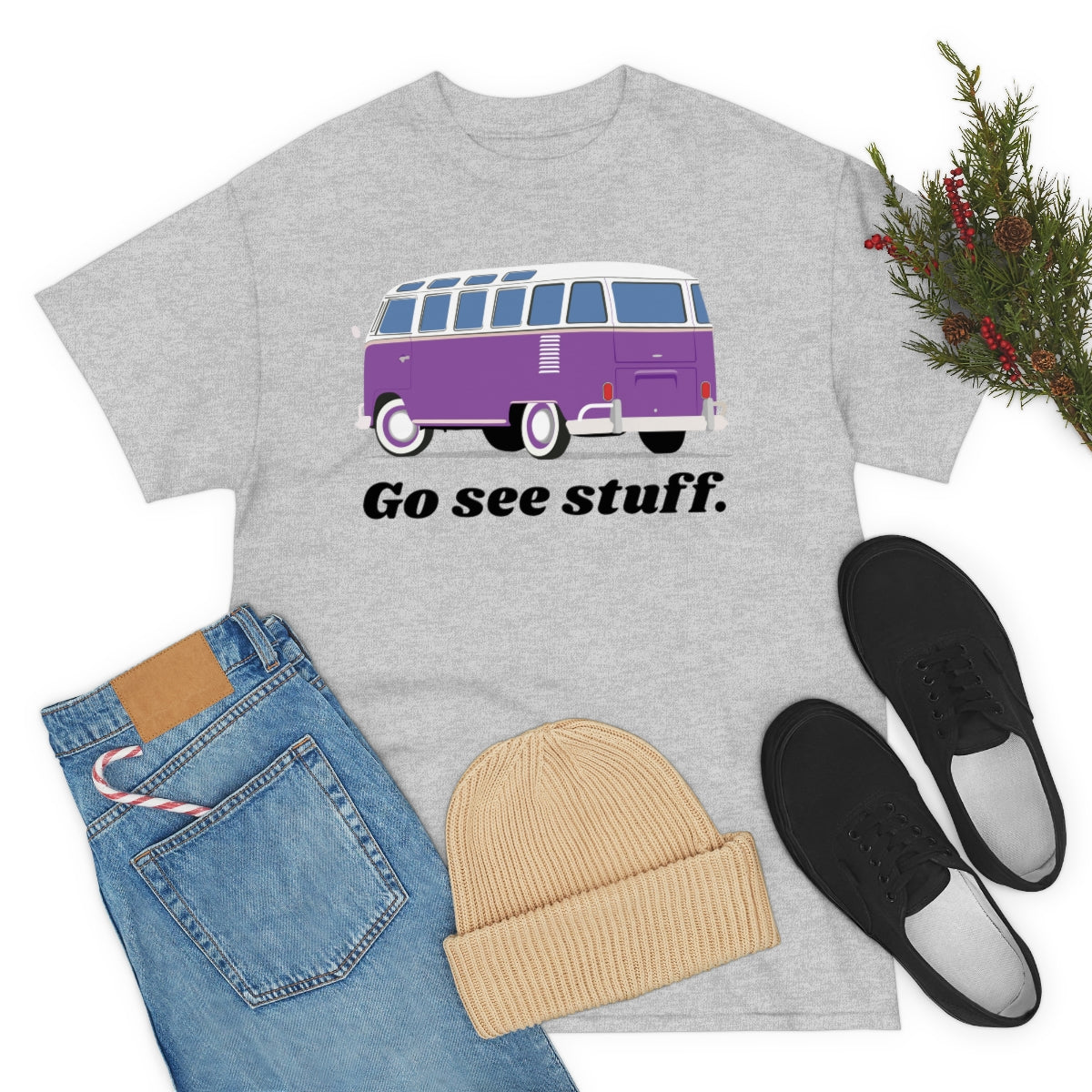 Go See Stuff Van Unisex Heavy Cotton Tee