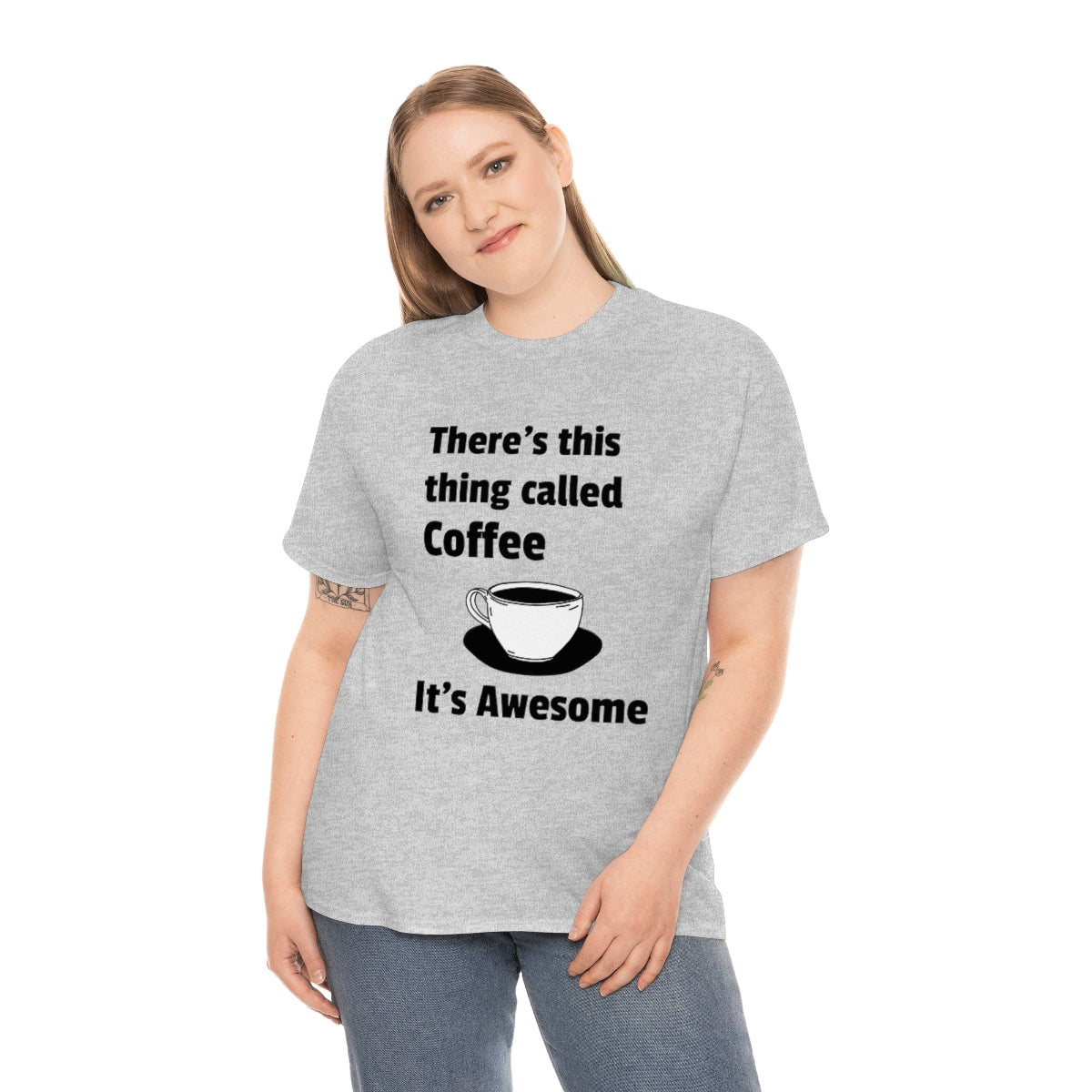 Coffee Is Awesome Unisex Heavy Cotton Tee