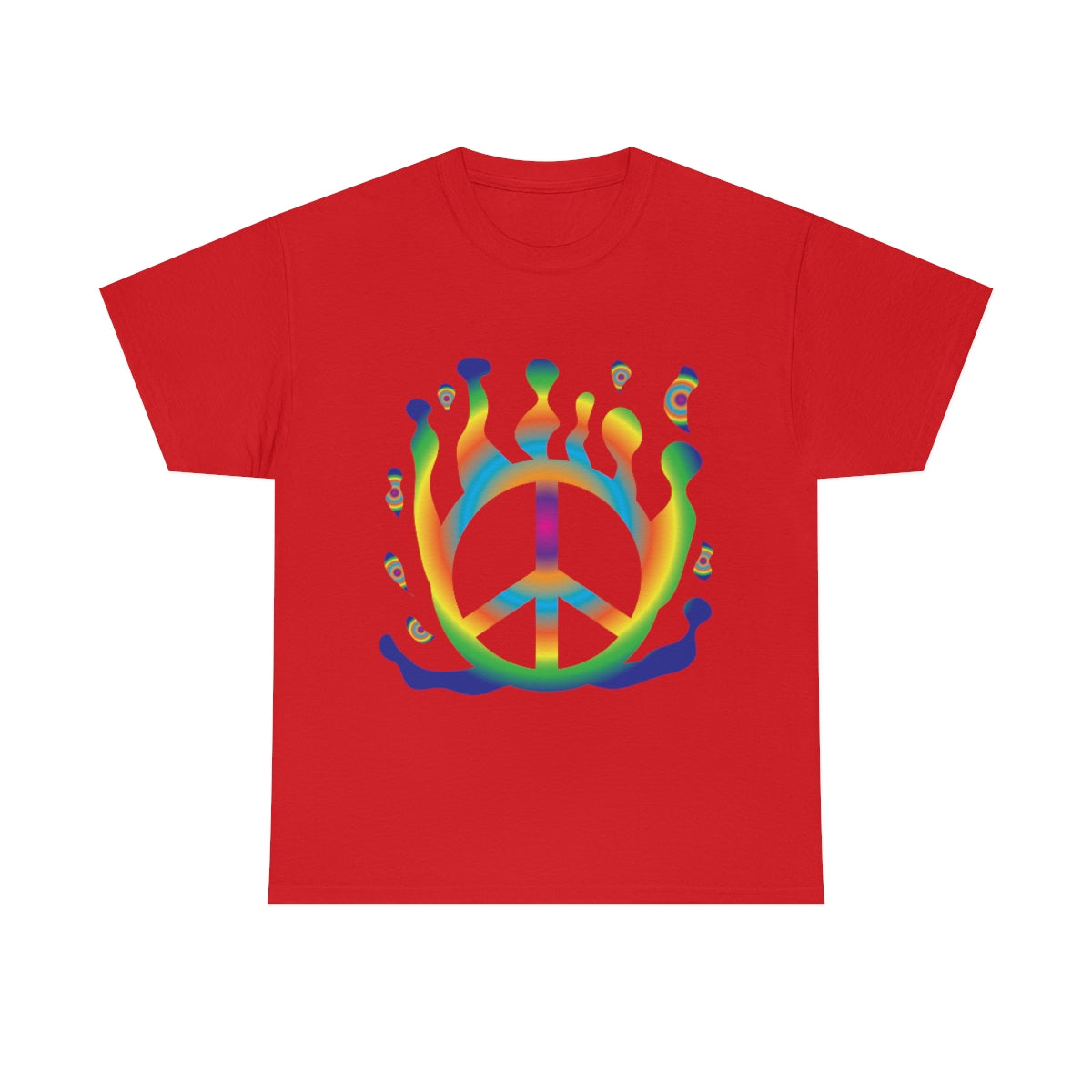 Peace Sign Float Away Unisex Heavy Cotton Tee