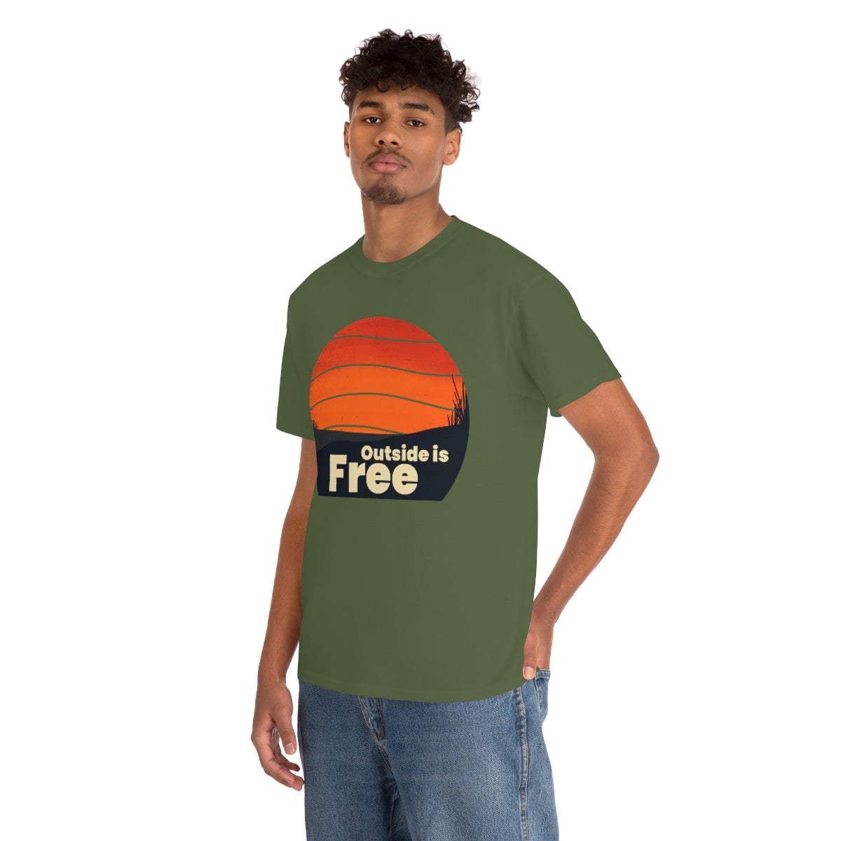 Outside is Free Unisex Heavy Cotton Tee