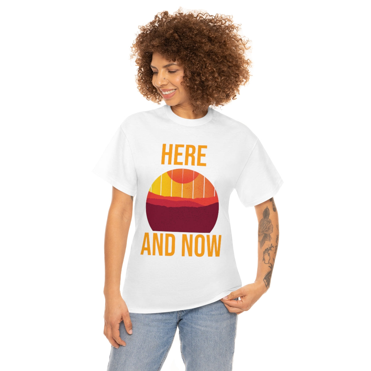 Here And Now Unisex Heavy Cotton Tee