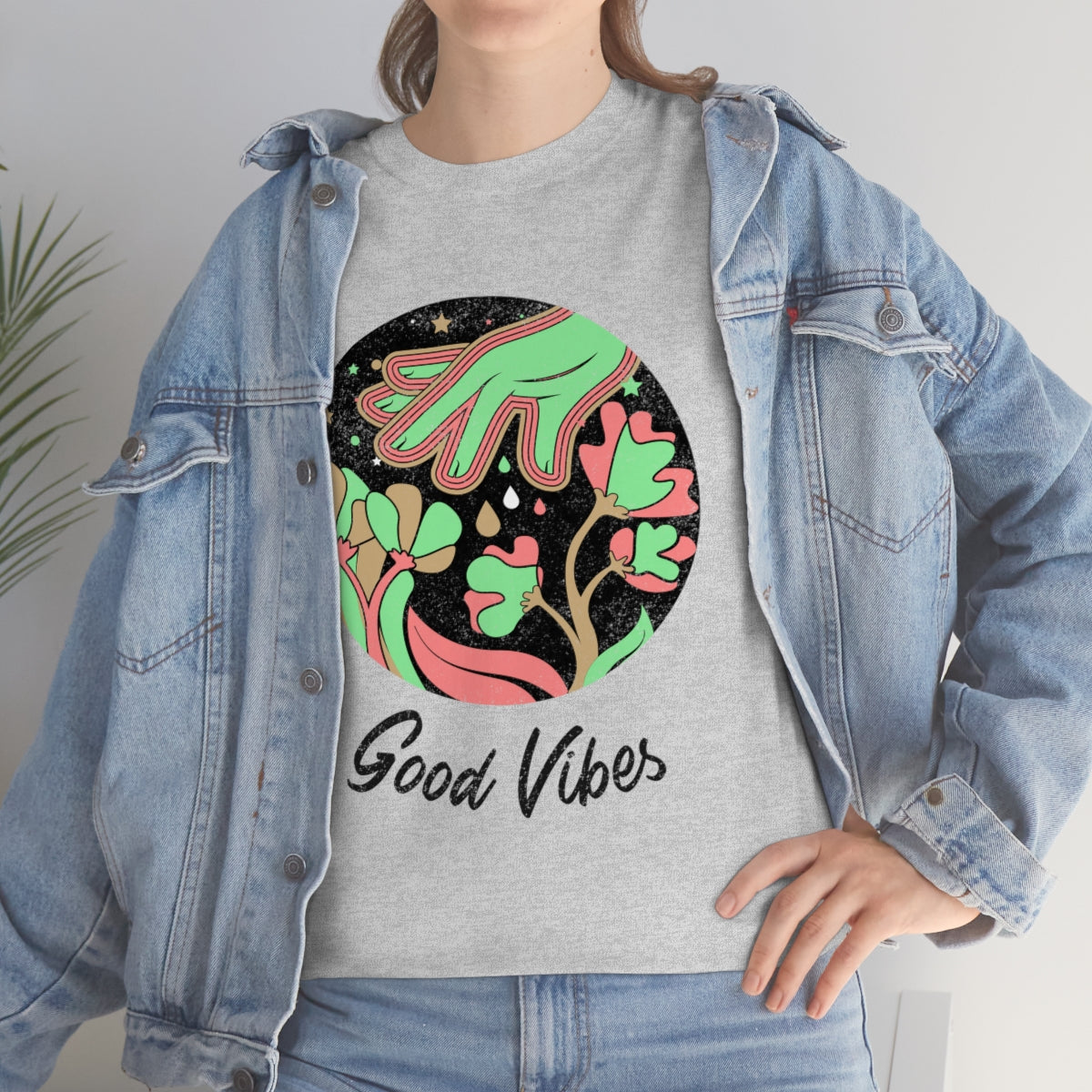 Good Vibes Trippy Unisex Heavy Cotton Tee