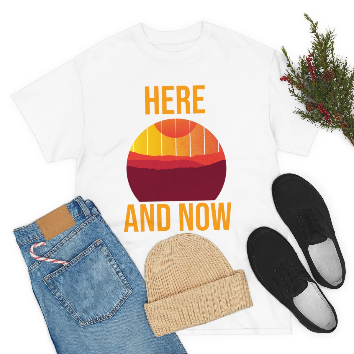 Here And Now Unisex Heavy Cotton Tee