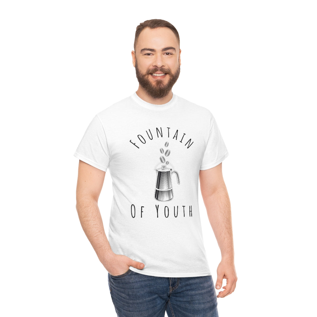 Coffee Fountain of Youth Unisex Heavy Cotton Tee