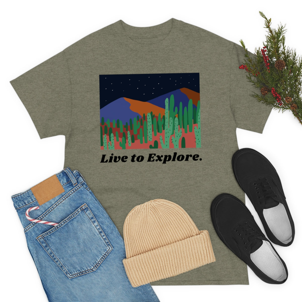 Live to Explore Unisex Heavy Cotton Tee