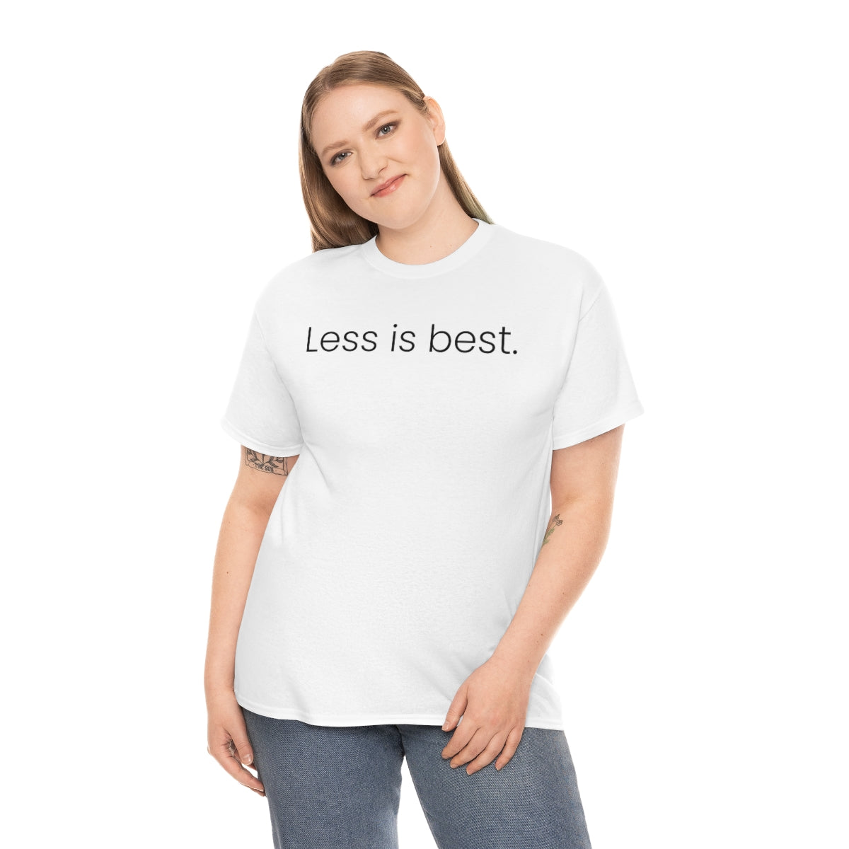 Less is Best Simple Unisex Heavy Cotton Tee