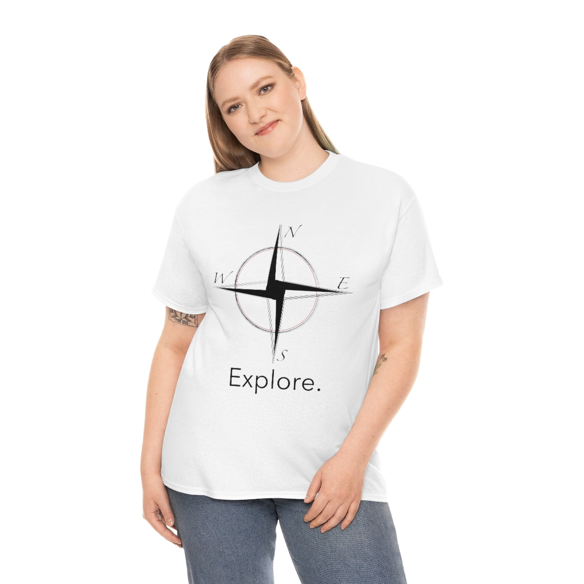 Explore Compass Unisex Heavy Cotton Tee